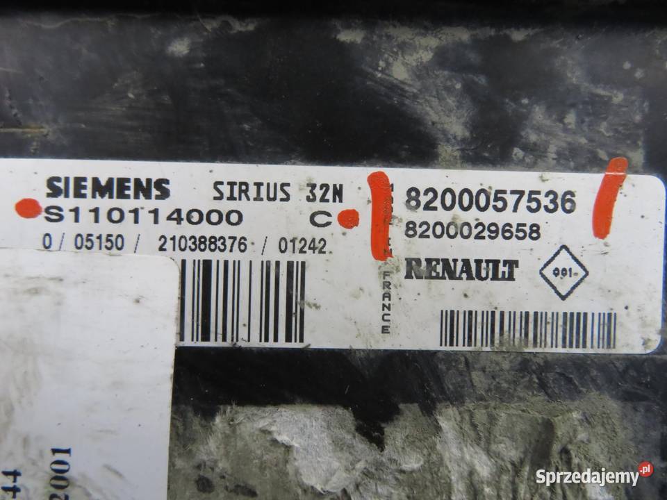 STEROWNIK RENAULT SCENIC I FL 20 16V 8200057536