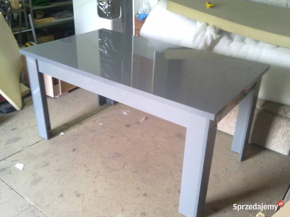 Stół szary wysoki połysk160x90 Wieruszów