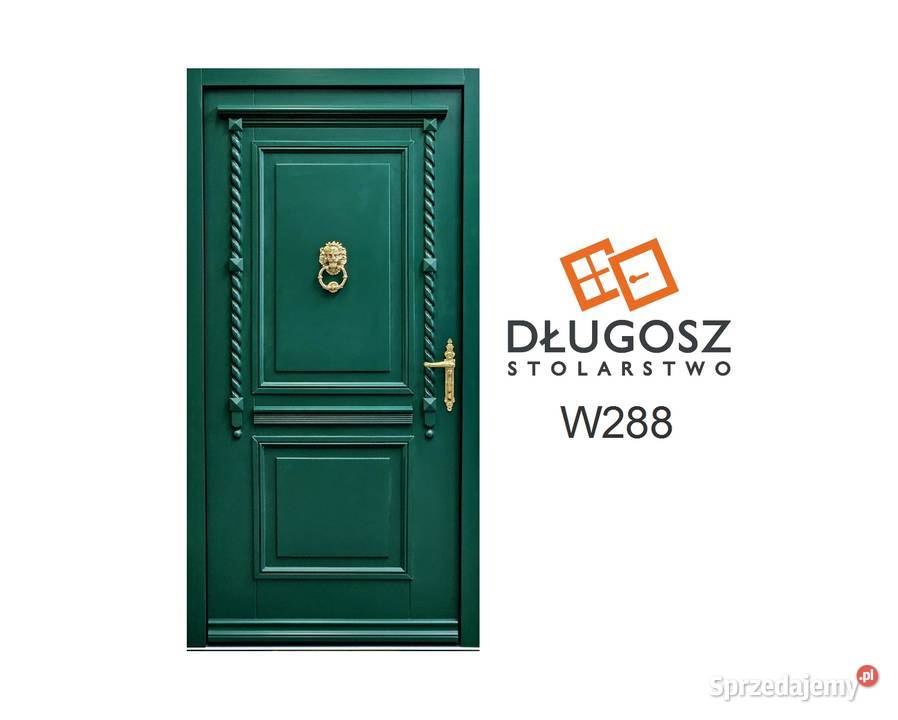 Drzwi DŁUGOSZ zewnętrzne RAL6005 zieleń mchu