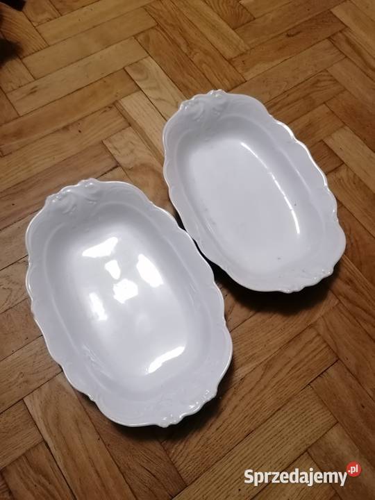 Półmiski 2 sztuki białe Gdańsk