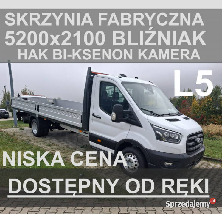 Ford Transit L5 Skrzynia fabryczna 5200x2100 elektryczne szyby zachodniopomorskie Szczecinek