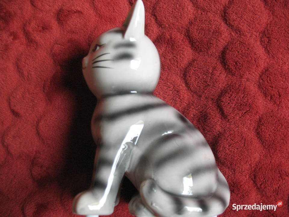 KOT pręgowany 14 x 11 x 8 Figurka z porcelany mazowieckie Siedlce sprzedam