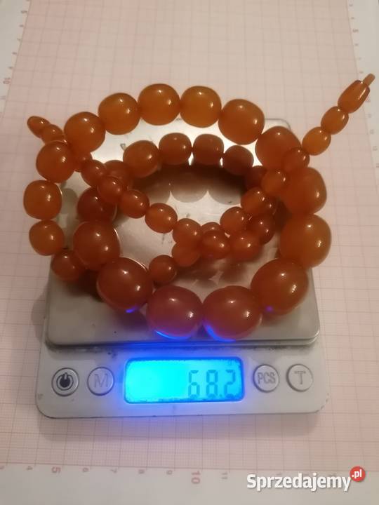 Naszyjnik bursztyn oliwki 68gr podlaskie Białystok