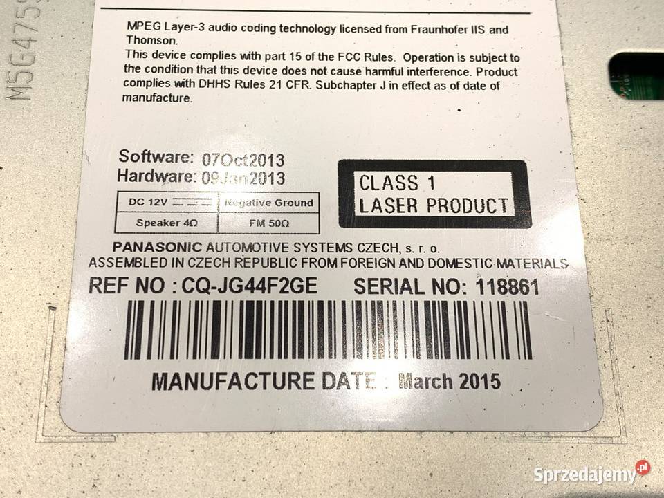 RADIO OPEL MERIVA B CQJG44F2GE 1017 ODTWARZACZ osobowe podkarpackie