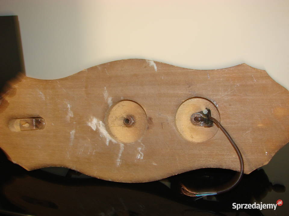 drewniany kinkiet PRL