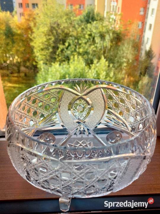 Piękna misa kryształowa PRL Wrocław