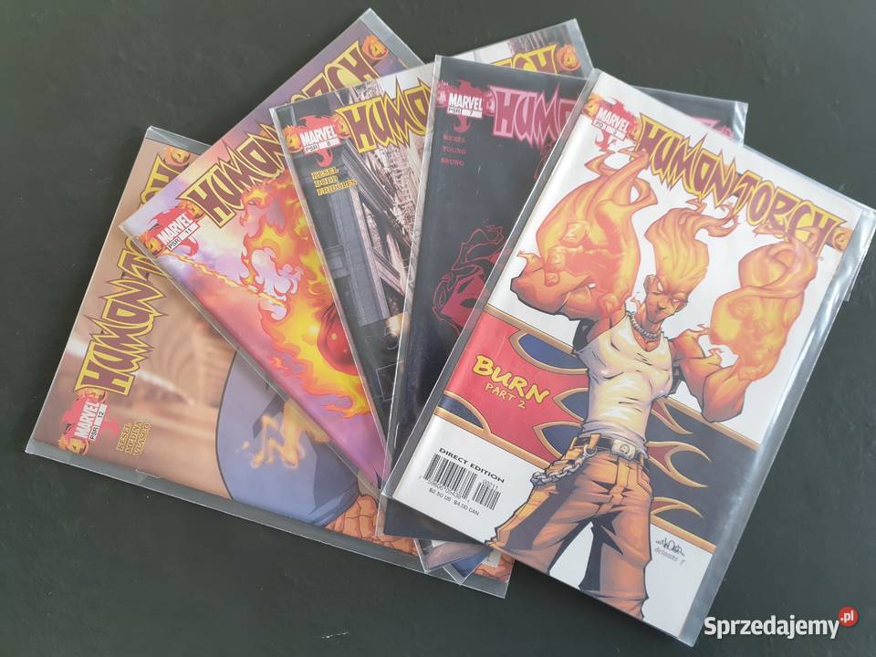 Human Torch 5 komiksów Marvel USA Gdynia sprzedam