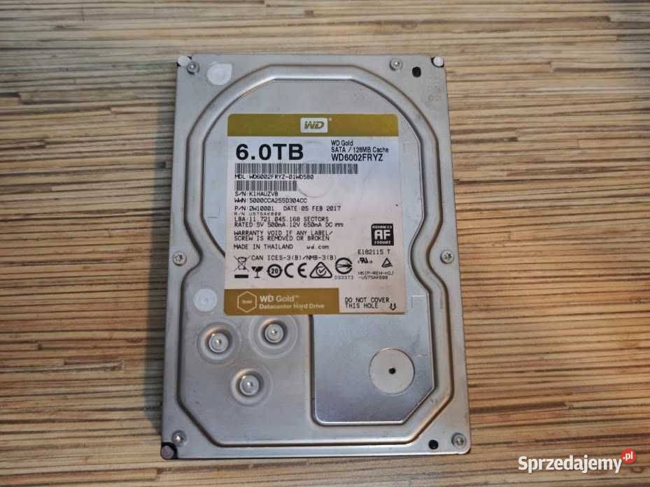 Dysk HDD WD GOLD 6TB 72K 128MB SATA III 35 Góra
