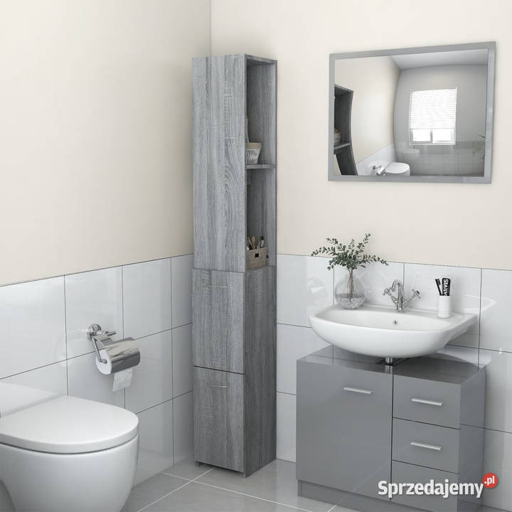 Szafka łazienkowa szary dąb sonoma 25x265x170 mazowieckie Warszawa