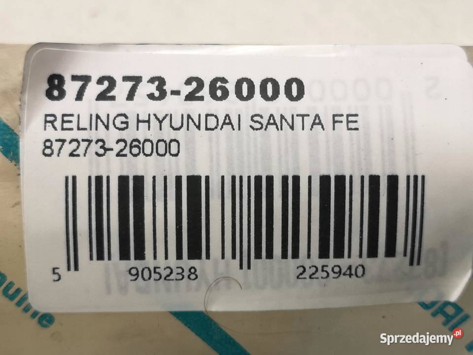 LISTWA RELINGU DACHOWEGO LEWA HYUNDAI SANTA FE lubelskie
