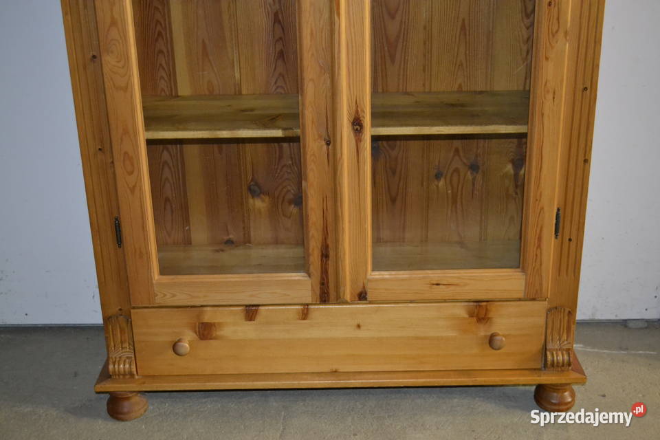 witryna sosnowa lite drewno Meble Będzin