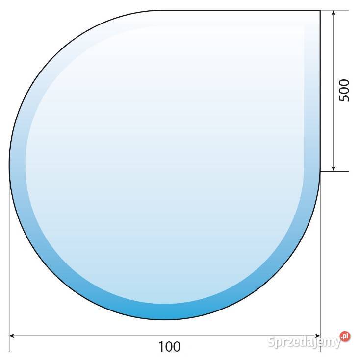 SZYBA POD KOMINEK HARTOWANA DESIGN KROPLA Ceramika i szkło Skawina