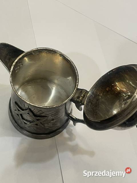 Posrebrzany mlecznik z Gwiazdą Dawida metal Kraków