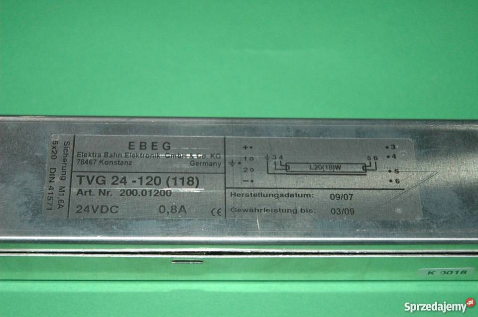 Statecznik elektroniczny EBEG 24V DC 08A Wyszków sprzedam