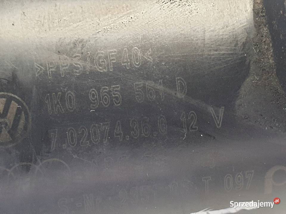 VW Golf 20 TFSI DODATKOWA POMPKA WODY 1K0965561D Pompy wody Pompy wody Chełm
