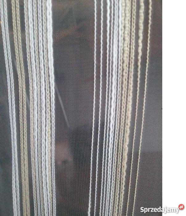 Firana organza krem pionowe prążki 230x230 mazowieckie Radom