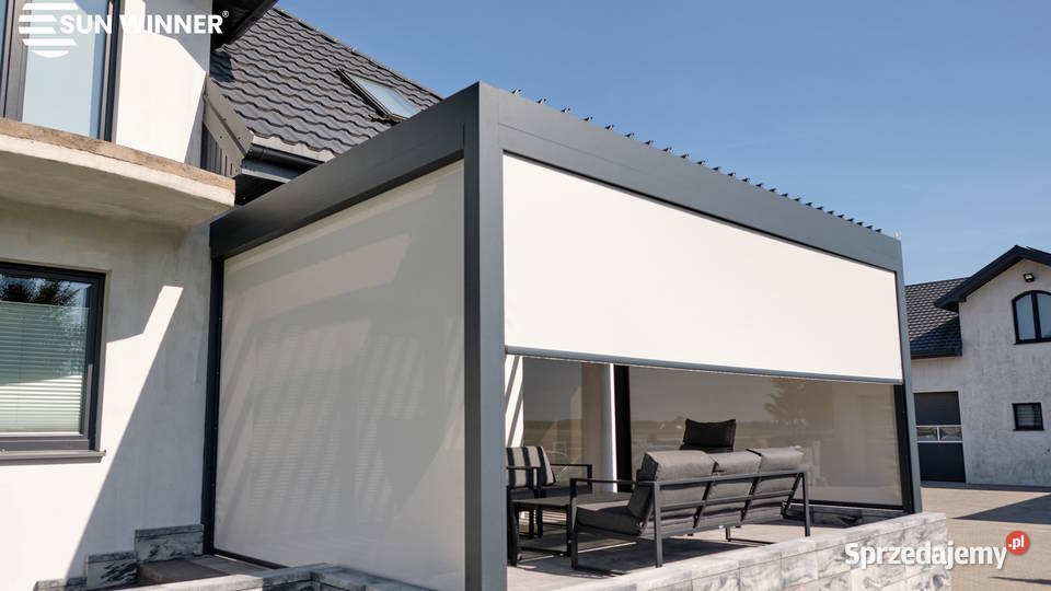 Pergola z rozsuwanym dachem lamelowym Warszawa