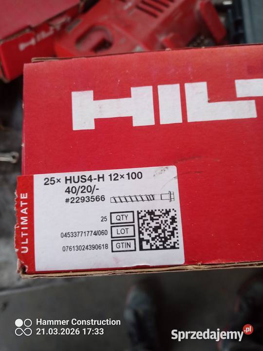 Hilti HUS4H 12x100 Pozostałe Budowa