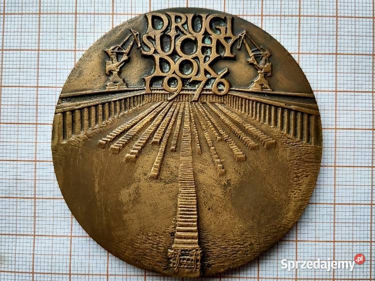 Medal z okresu PRL Stocznia w Gdyni Suchy dok Numizmatyka Kościan sprzedam