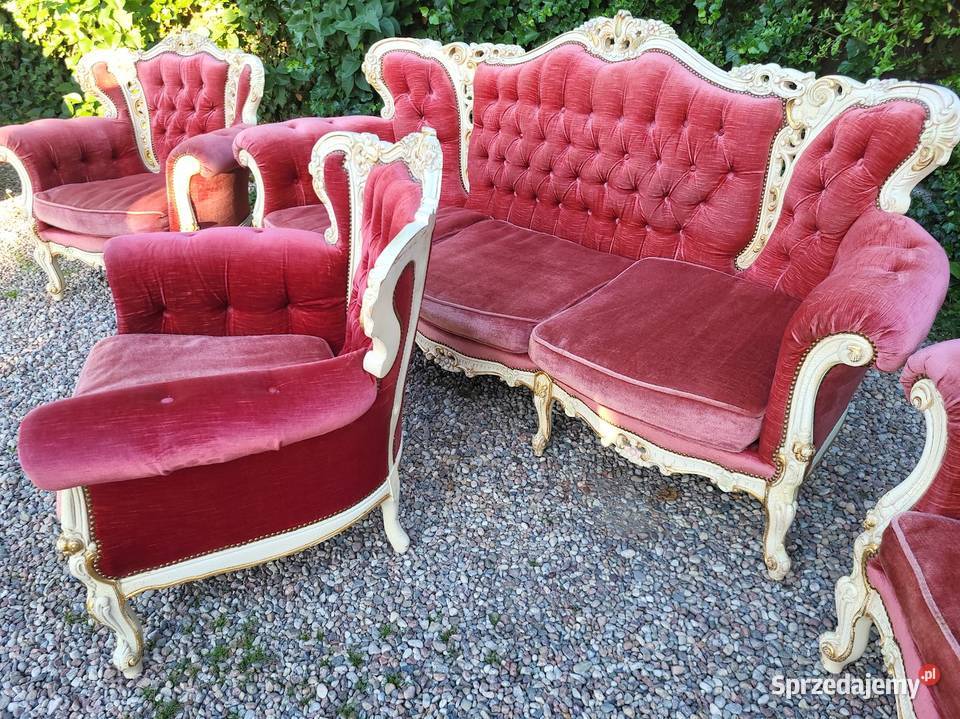 Piękny francuski komplet wypoczynkowy sofa 3 Sypniewo sprzedam