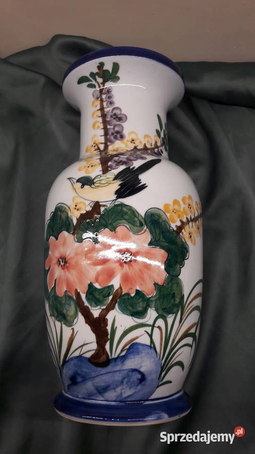 Wazon ceramiczny ręcznie malowany hand painted opolskie Głuchołazy