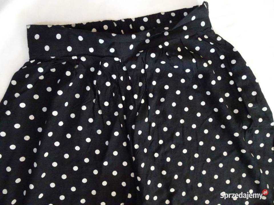 Spódnica spodnie grochy Wiskoza 38 40 vintage Nowy Sącz