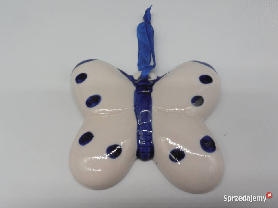 Dekoracyjny Motyl Ceramiczny Ręcznie Malowany Porcelana i szkło