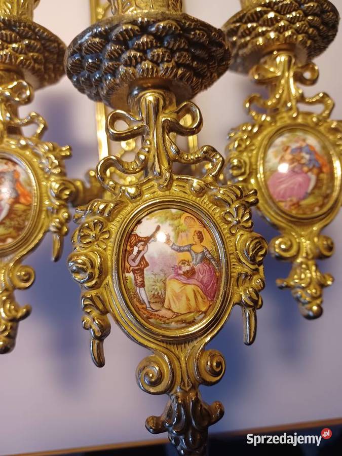 Piękny świecznik mosiężny Pozostałe Poznań