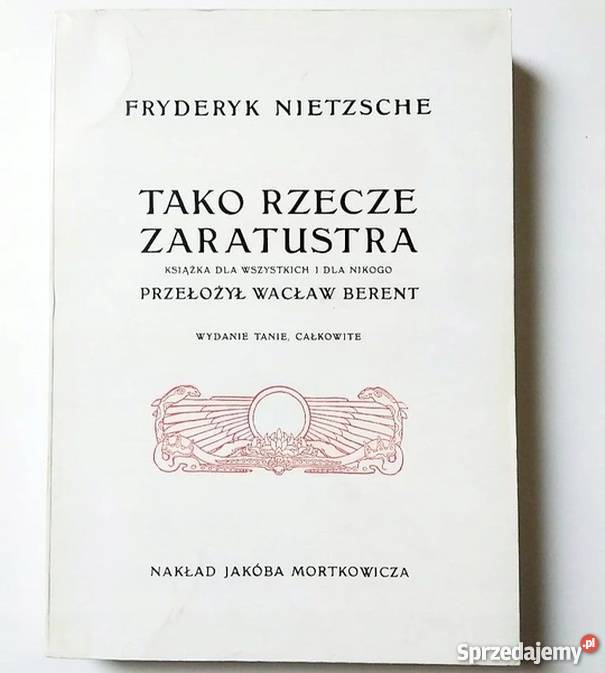 TAKO RZECZE ZARAYUSTRA NIETZSCHE FRYDERYK
