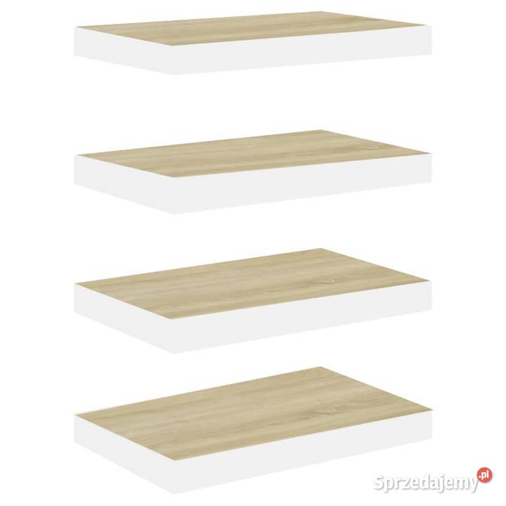 vidaXL Półki ścienne 4 dębowobiałe 40 x 235 x 38 mazowieckie