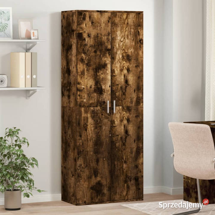 Wysoka szafka przydymiony dąb 70x35x180