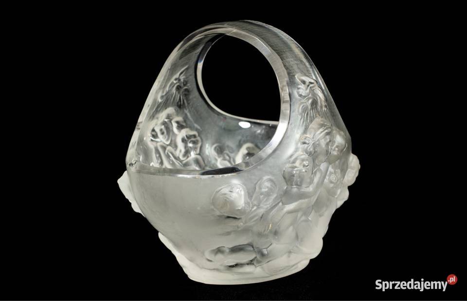 Szklany koszyk proj C Schlevoghta Ingrid lata 30 Warszawa