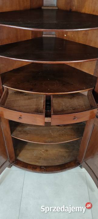 Piękny kątnik biedermeier antyk Łagów