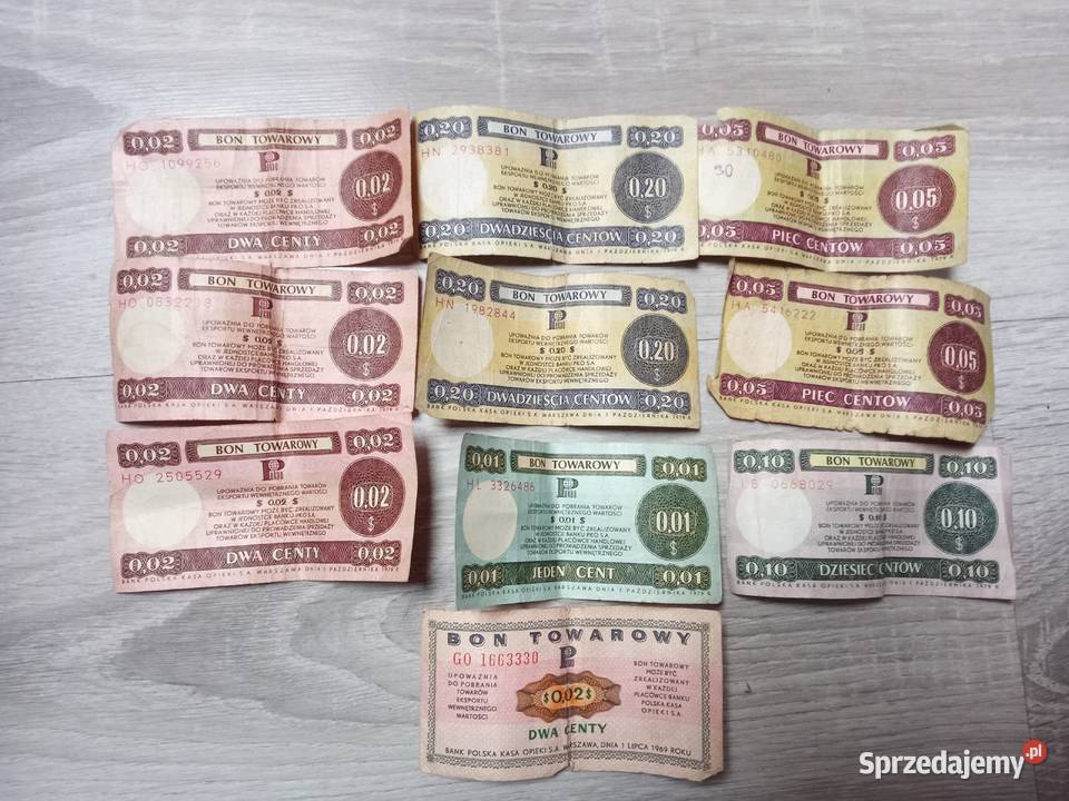 Bony towarowe Pekao z okresu PRLu Świdnica