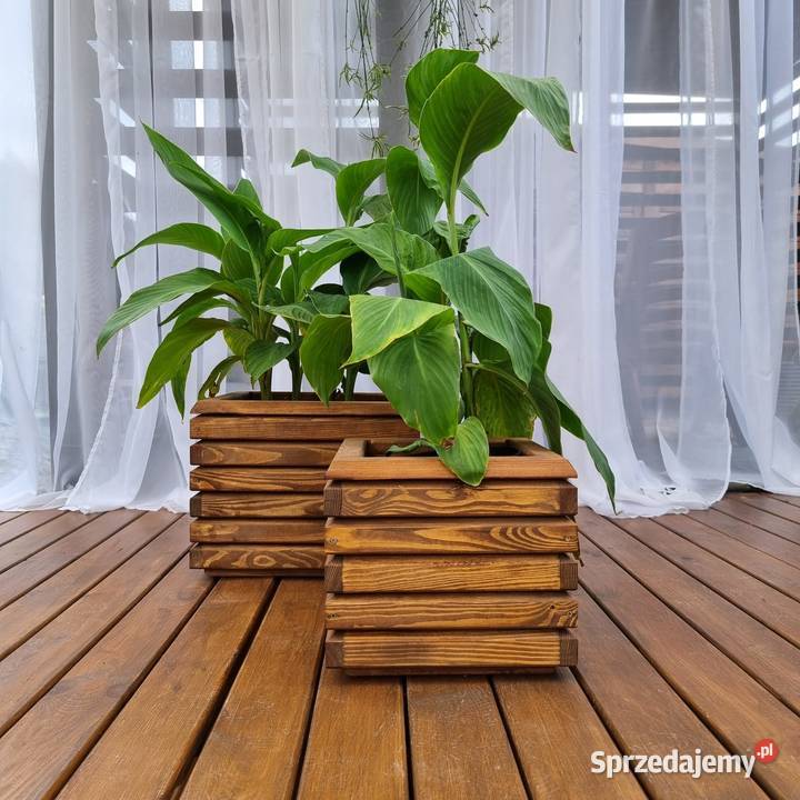 Zestaw 2 donic 3D donica drewniana ogrodowa Kalety