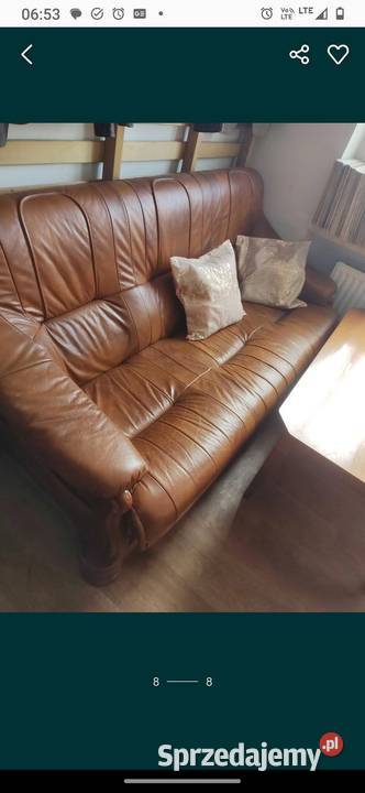 Komplet mebli stylowych z naturalnej skóry z Meble do salonu Gliwice