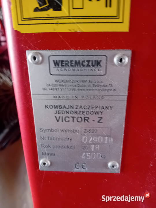 Kombajn do zbioru porzeczki aroni calorzedowy Pawliczka