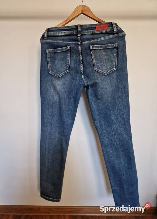 Jeansy Damskie Niebieskie Skinny 40 niebieski małopolskie Kraków sprzedam