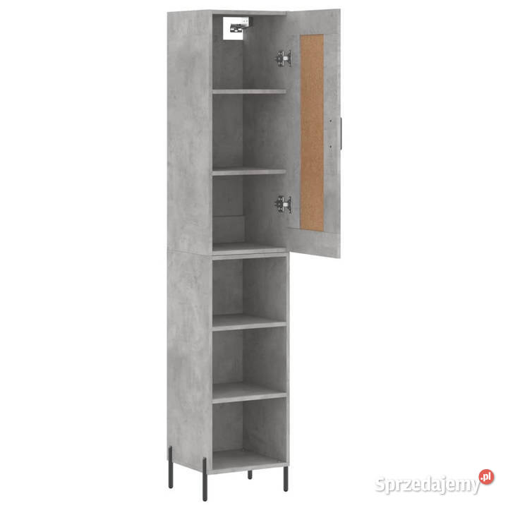 Wysoka szafka szarość betonu 345x34x180 mazowieckie Warszawa