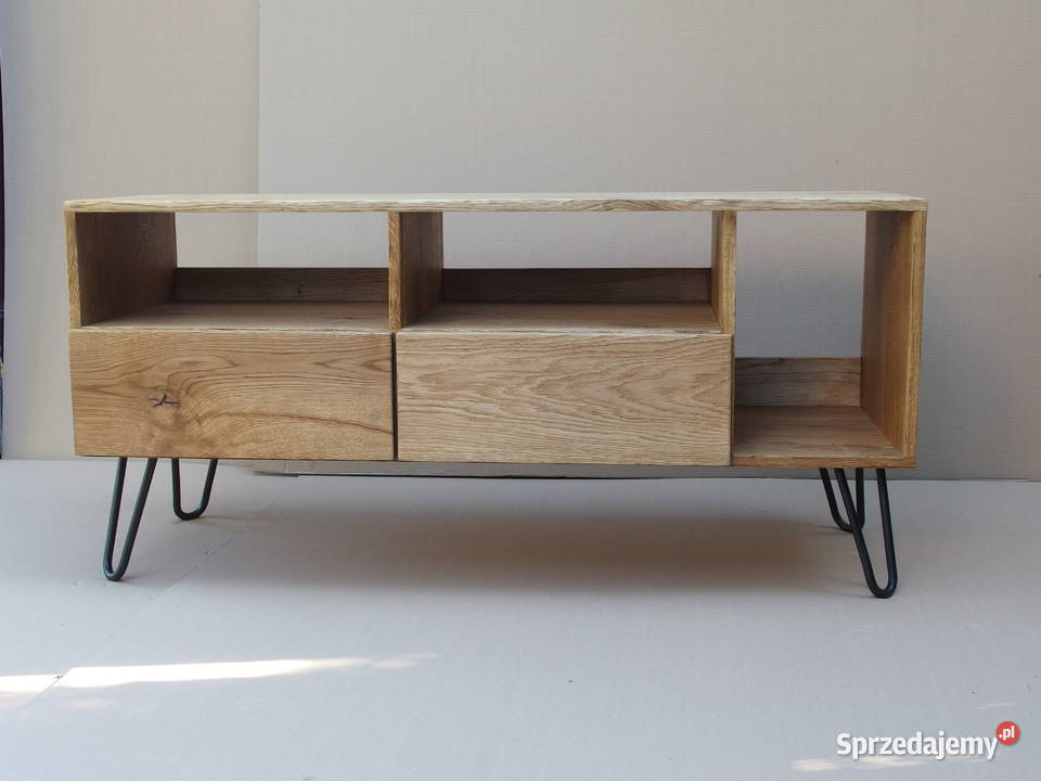 Regał półka rtv dąb lity loft 130cm Radomsko