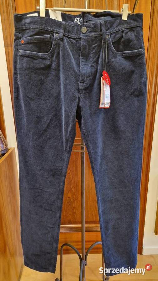 Męskie SPODNIE SZTRUKSOWE granatowe marki lubelskie Lublin sprzedam