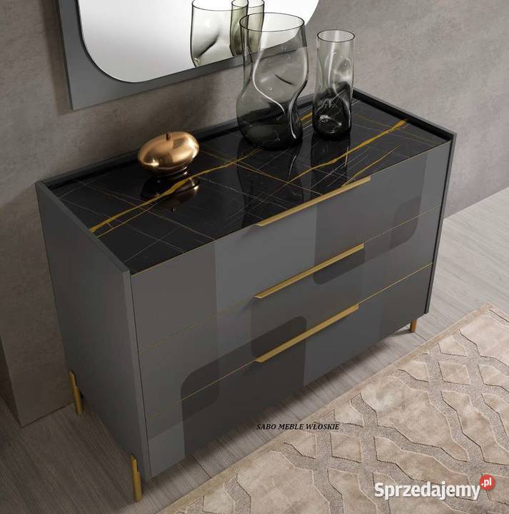 Włoska komoda do sypialni Bella Casa Lux nóżki