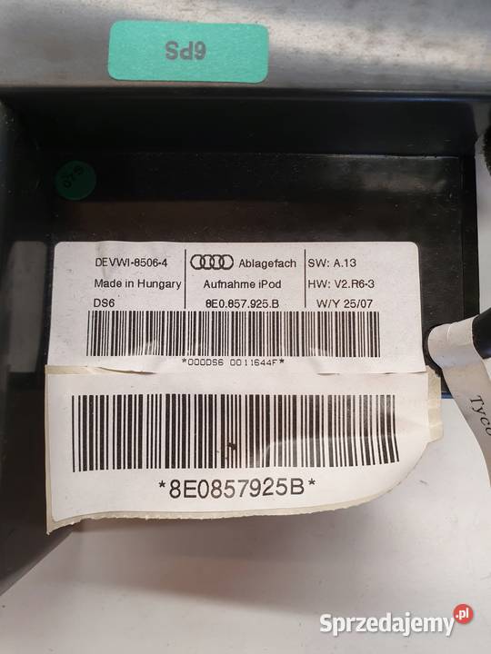 INTERFACE MULTIMEDIALNY AUDI A4 8E0857925B osobowe Sprzęt audio fabryczny