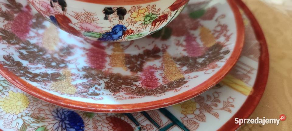 Zestaw śniadaniowy porcelana stara Japonia