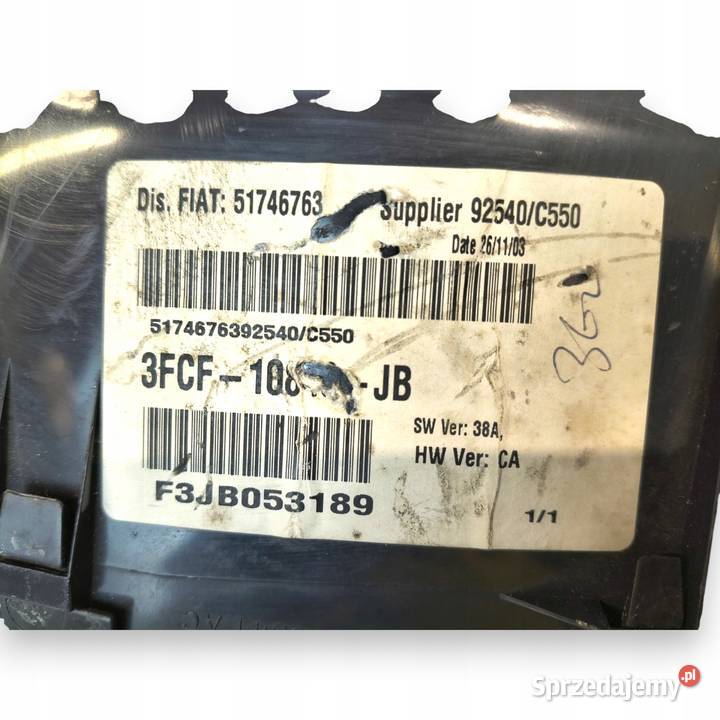 LICZNIK ZEGARY 51746763 3FCF10849JC Fiat Stilo osobowe Chełm