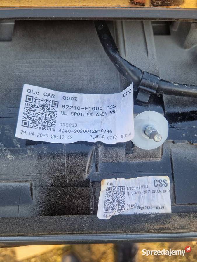 Tylny Spojler kia sportage 4 lift GT kolor CS Żyrardów