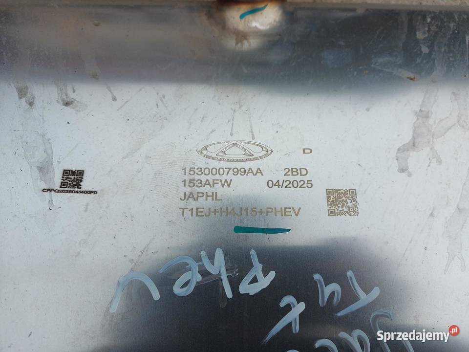 Jaecoo 7 PHEV 2025r tłumik końcowy wydech 15gdi osobowe