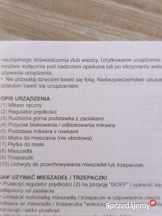 mikser ręczny sprzedam Poznań