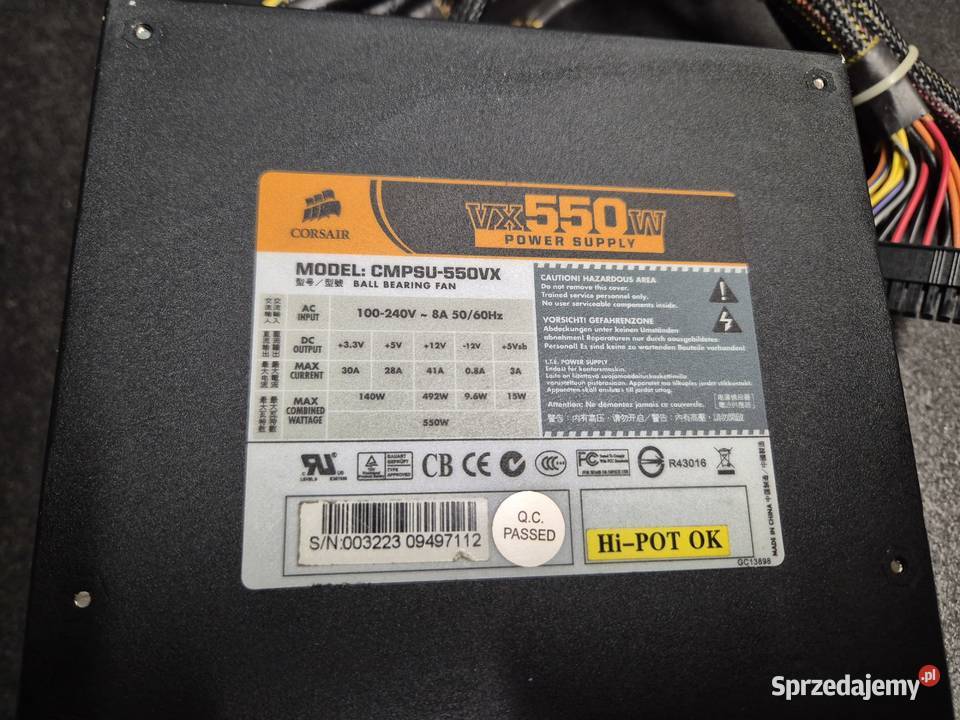Zasilacz ATX do komputera vx550W corsair Pozostałe Ruda Śląska