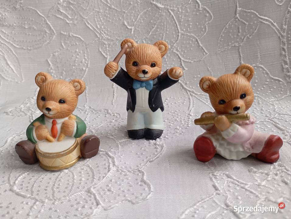 Misie, niedźwiadki, mini orkiestra- trzy figurki - komp.